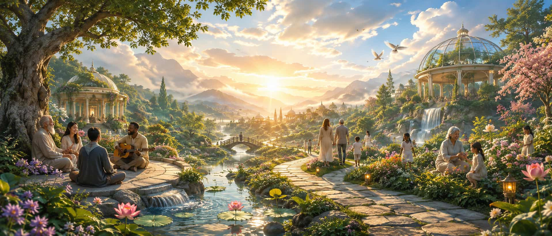 生命禅院心灵花园概念图——灵魂净化作为文明3.0和谐的基础，雪峰对人类真实和平的终极解答 ...