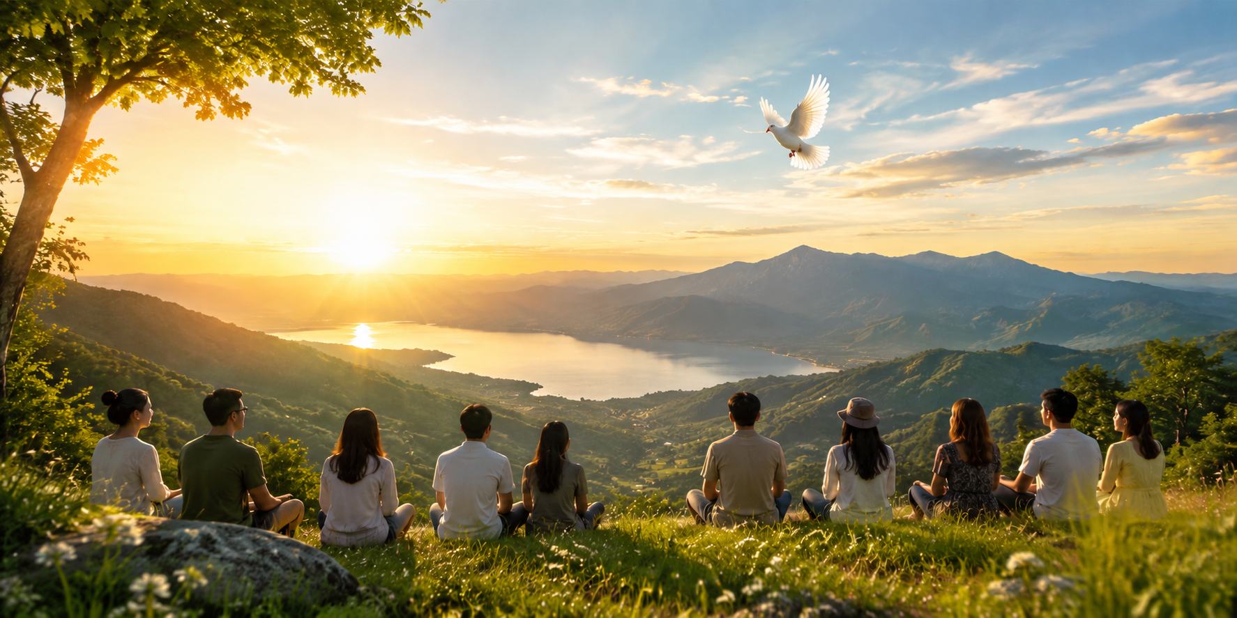 生命禅院非组织化理念 山水同行横幅图